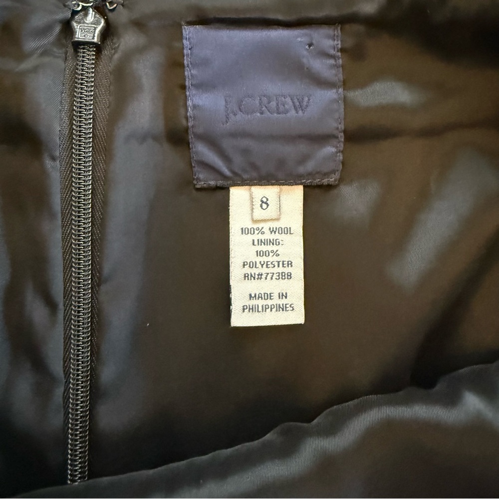 J. Crew Black Wool Pencil Skirt Women Size 8 - Picture 5 of 8